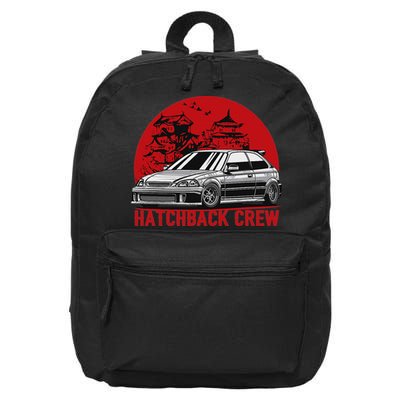 Civic Ek Hatchback Type R Japanese Car 16 in Basic Backpack