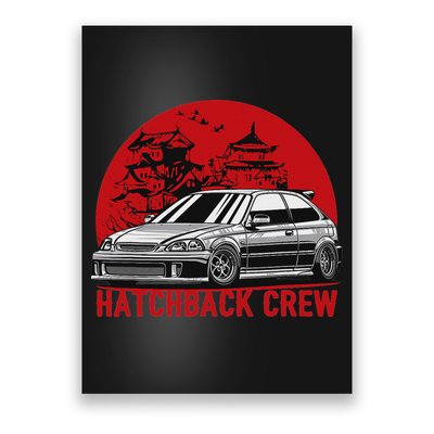 Civic Ek Hatchback Type R Japanese Car Poster