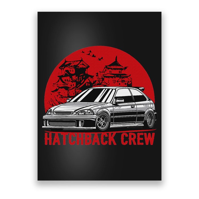 Civic Ek Hatchback Type R Japanese Car Poster