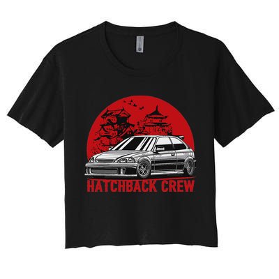 Civic Ek Hatchback Type R Japanese Car Women's Crop Top Tee