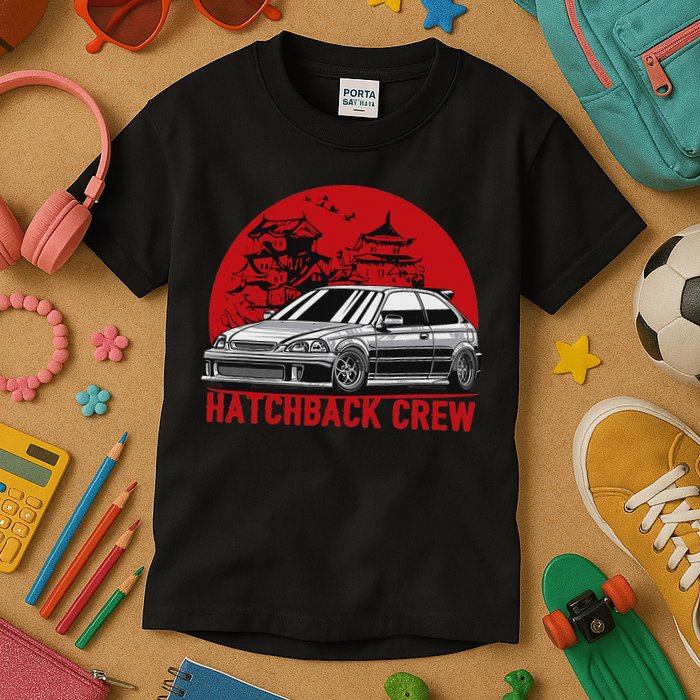 Civic Ek Hatchback Type R Japanese Car Kids T-Shirt