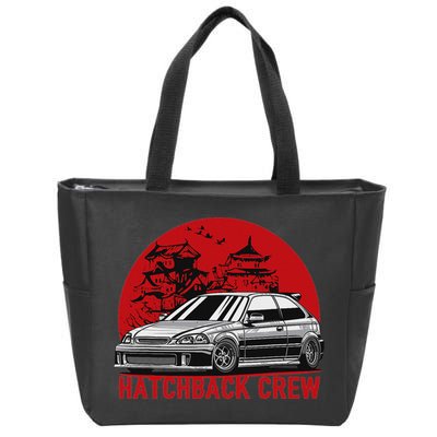 Civic Ek Hatchback Type R Japanese Car Zip Tote Bag