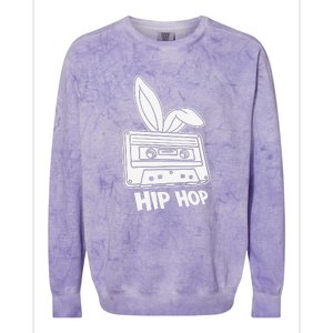 Cassette Easter Hip Hop Happy Easter Cute Ears Bunny Girl Women Colorblast Crewneck Sweatshirt