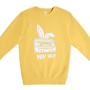 Cassette Easter Hip Hop Happy Easter Cute Ears Bunny Girl Women Premium Crewneck Sweatshirt