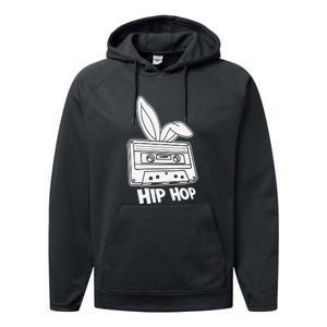 Cassette Easter Hip Hop Happy Easter Cute Ears Bunny Girl Women Performance Fleece Hoodie