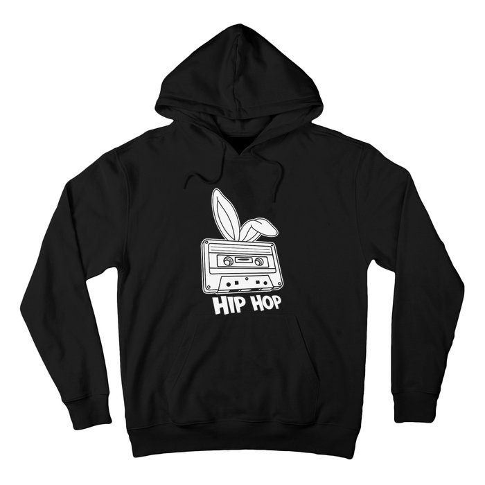 Cassette Easter Hip Hop Happy Easter Cute Ears Bunny Girl Women Hoodie