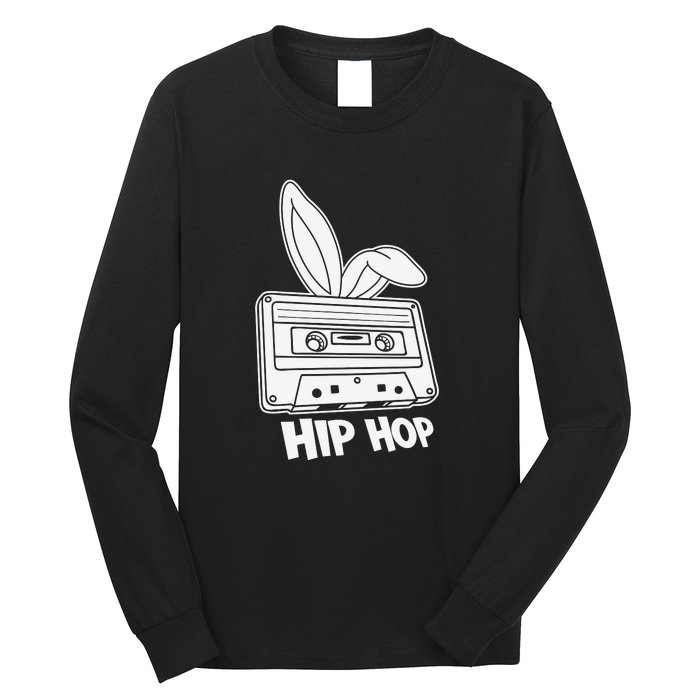 Cassette Easter Hip Hop Happy Easter Cute Ears Bunny Girl Women Long Sleeve Shirt