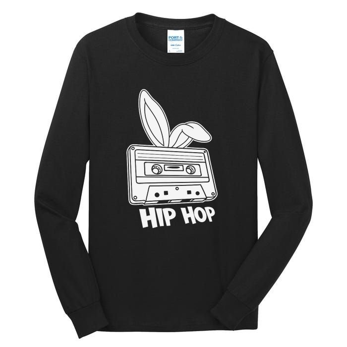 Cassette Easter Hip Hop Happy Easter Cute Ears Bunny Girl Women Tall Long Sleeve T-Shirt