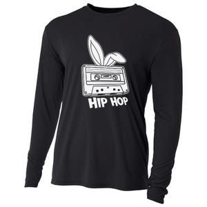 Cassette Easter Hip Hop Happy Easter Cute Ears Bunny Girl Women Cooling Performance Long Sleeve Crew