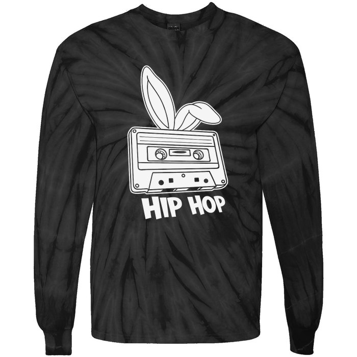 Cassette Easter Hip Hop Happy Easter Cute Ears Bunny Girl Women Tie-Dye Long Sleeve Shirt