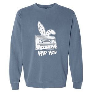 Cassette Easter Hip Hop Happy Easter Cute Ears Bunny Girl Women Garment-Dyed Sweatshirt