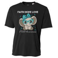 Cute Elephant I Have PTSD Awareness PTSD Awareness Hope Support Love Cooling Performance Crew T-Shirt