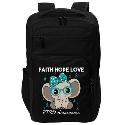 Cute Elephant I Have PTSD Awareness PTSD Awareness Hope Support Love Impact Tech Backpack