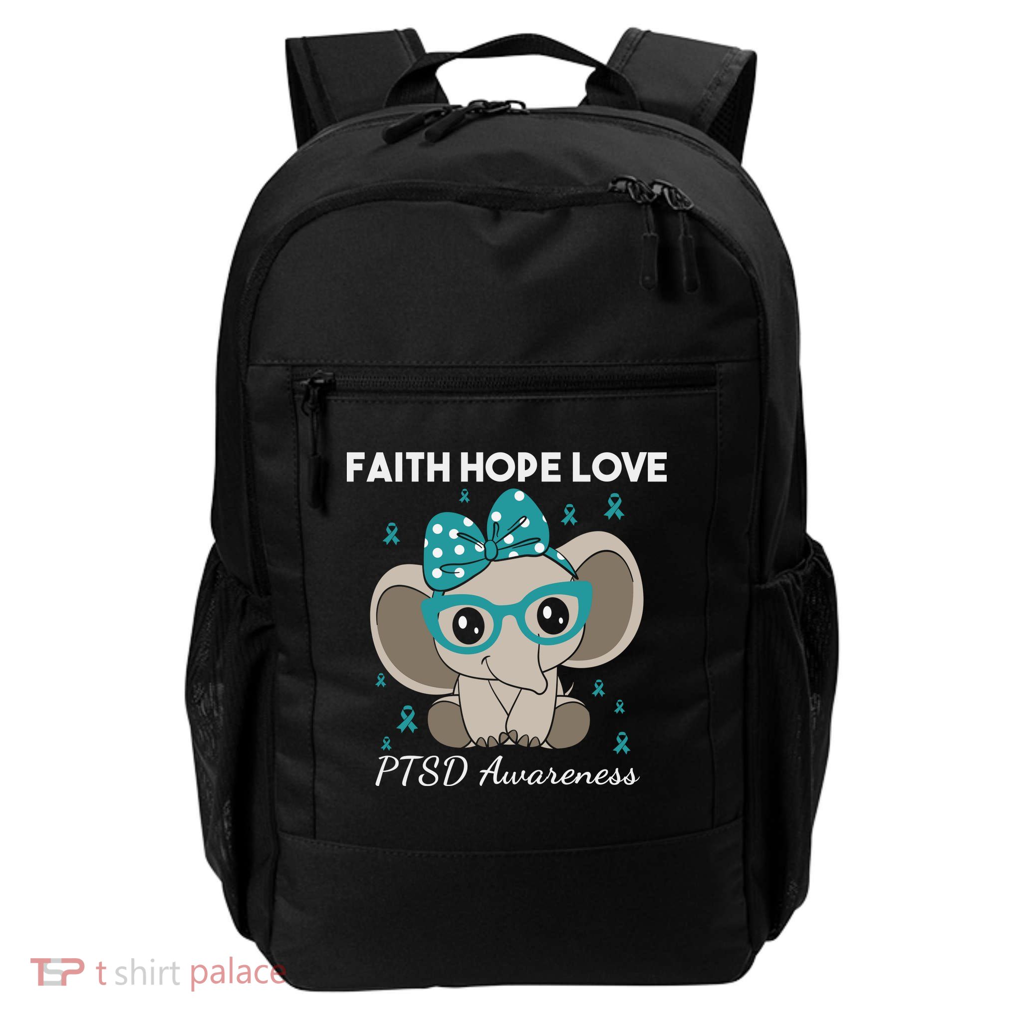 Cute Elephant I Have PTSD Awareness PTSD Awareness Hope Support Love Backpack