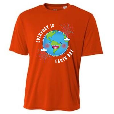 Cute Everyday Is Earth Day Climate Change Awareness Gift Cooling Performance Crew T-Shirt