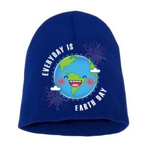 Cute Everyday Is Earth Day Climate Change Awareness Gift Short Acrylic Beanie