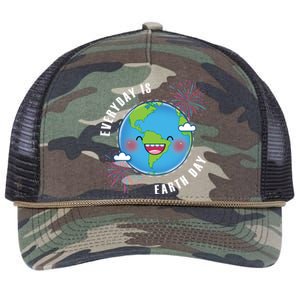 Cute Everyday Is Earth Day Climate Change Awareness Gift Retro Rope Trucker Hat Cap