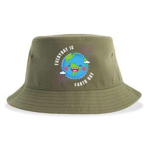 Cute Everyday Is Earth Day Climate Change Awareness Gift Sustainable Bucket Hat