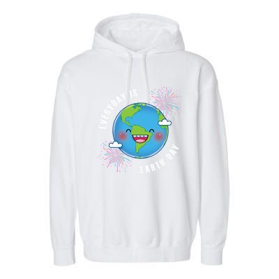 Cute Everyday Is Earth Day Climate Change Awareness Gift Garment-Dyed Fleece Hoodie