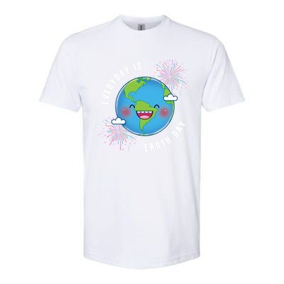 Cute Everyday Is Earth Day Climate Change Awareness Gift Softstyle CVC T-Shirt