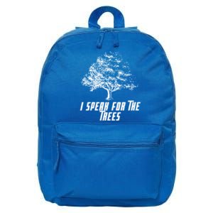 Cute Earth I Speak For The Trees Environt Nature Lover Gift 16 in Basic Backpack