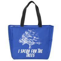 Cute Earth I Speak For The Trees Environt Nature Lover Gift Zip Tote Bag