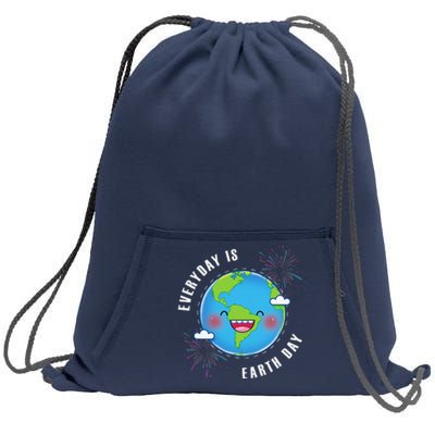 Cute Everyday Is Earth Day Climate Change Awareness Gift Sweatshirt Cinch Pack Bag