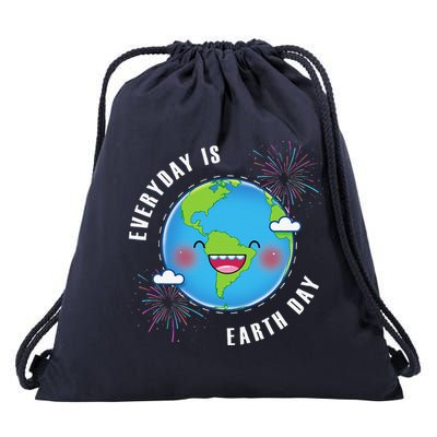 Cute Everyday Is Earth Day Climate Change Awareness Gift Drawstring Bag