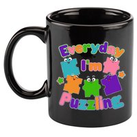 Cute Everyday I'm Puzzling Autism Awareness 11oz C Handle Ceramic Mug