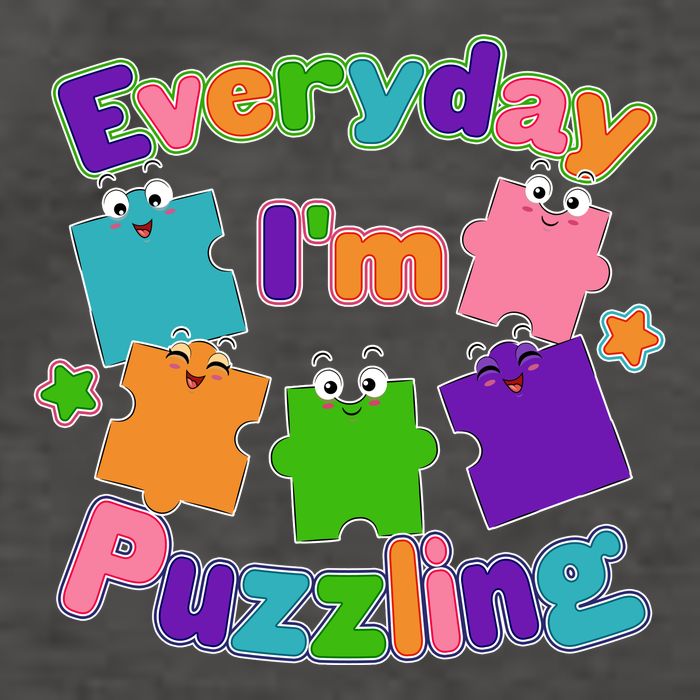 Cute Everyday I'm Puzzling Autism Awareness Vector Backpack
