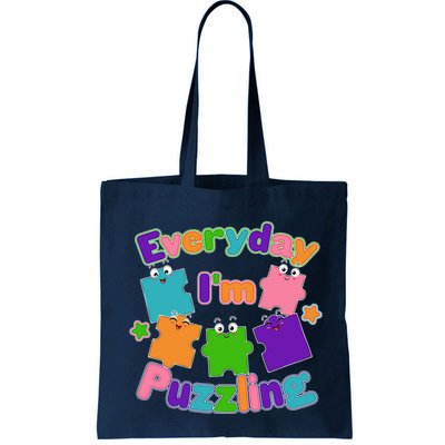 Cute Everyday I'm Puzzling Autism Awareness Bag