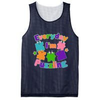 Cute Everyday I'm Puzzling Autism Awareness Mesh Reversible Basketball Jersey Tank