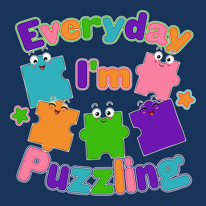 Cute Everyday I'm Puzzling Autism Awareness Mesh Reversible Basketball Jersey Tank