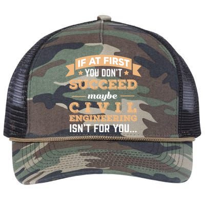 Civil Engineering Isnt For You College Major Funny Gift Retro Rope Trucker Hat Cap