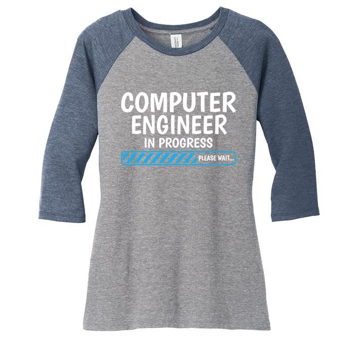 Computer Engineer In Progress Future Computer Engineer Women's Tri-Blend 3/4-Sleeve Raglan Shirt