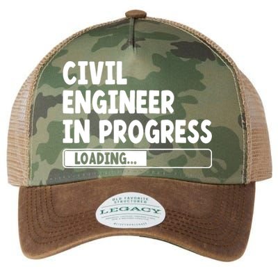 Civil Engineer In Progress Engineering Funny Civil Engineer Legacy Tie Dye Trucker Hat