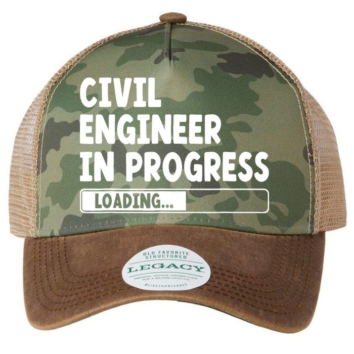 Civil Engineer In Progress Engineering Funny Civil Engineer Legacy Tie Dye Trucker Hat
