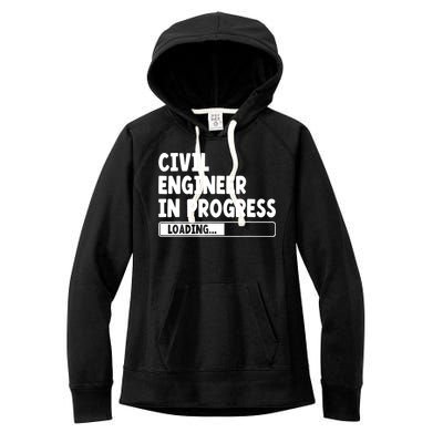 Civil Engineer In Progress Engineering Funny Civil Engineer Women's Fleece Hoodie