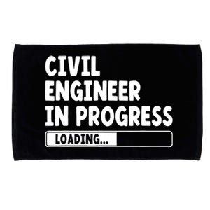 Civil Engineer In Progress Engineering Funny Civil Engineer Microfiber Hand Towel