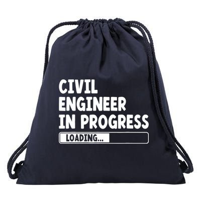 Civil Engineer In Progress Engineering Funny Civil Engineer Drawstring Bag