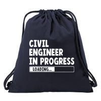 Civil Engineer In Progress Engineering Funny Civil Engineer Drawstring Bag