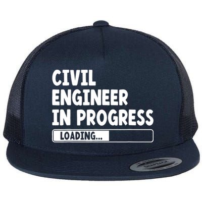 Civil Engineer In Progress Engineering Funny Civil Engineer Flatbill Hat