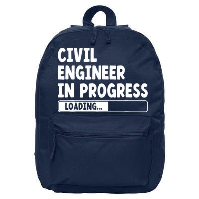 Civil Engineer In Progress Engineering Funny Civil Engineer 16 in Basic Backpack