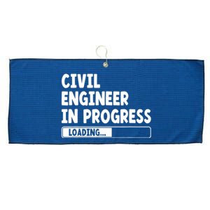 Civil Engineer In Progress Engineering Funny Civil Engineer Large Microfiber Waffle Golf Towel