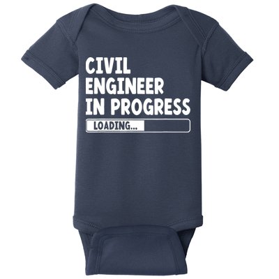 Civil Engineer In Progress Engineering Funny Civil Engineer Baby Bodysuit