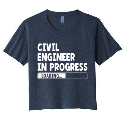 Civil Engineer In Progress Engineering Funny Civil Engineer Crop Top