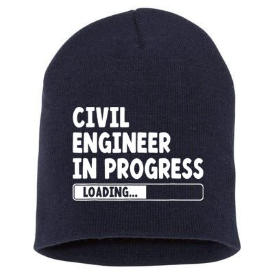 Civil Engineer In Progress Engineering Funny Civil Engineer Short Acrylic Beanie