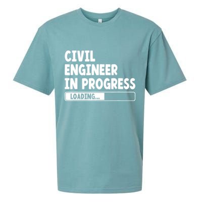 Civil Engineer In Progress Engineering Funny Civil Engineer Sueded Cloud Jersey T-Shirt