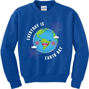 Cute Everyday Is Earth Day Climate Change Awareness Gift Kids Sweatshirt