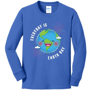 Cute Everyday Is Earth Day Climate Change Awareness Gift Kids Long Sleeve Shirt